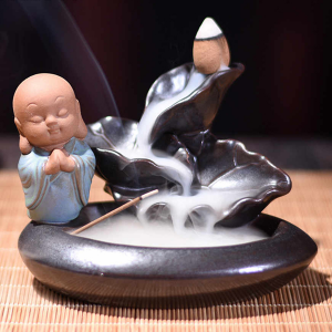 подставка для стелющегося дыма Маленький Будда у пруда