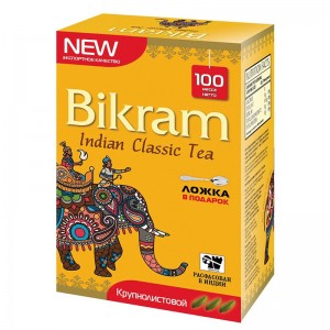 чёрный индийский чай Крупнолистовой Бикрам (Big Leaf Bikram), 100 грамм
