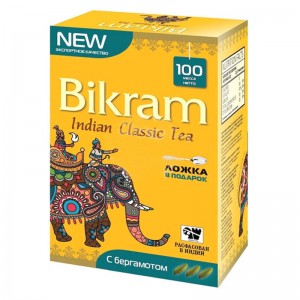 чёрный индийский чай байховый с бергамотом Бикрам (Earl Grey Bikram), 100 грам