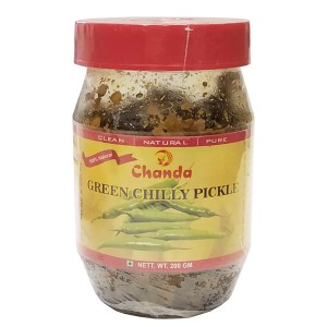Пикули Чили перец зелёный Чанда (Green Chilly pickle Chanda), 200 грамм