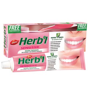 зубная паста для чувствительной эмали Сенситив Дабур + зубная щётка (Sensitive Dabur), 150 грамм