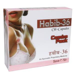 средство для увеличения и лифтинга груди Хабиб-36 масло и капсулы (Habib-36 combo pack), 50 мл + 30 капсул