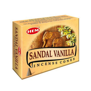 ароматические конусы Хем Сандал-Ваниль (Sandal Vanilla Hem), 10 штук