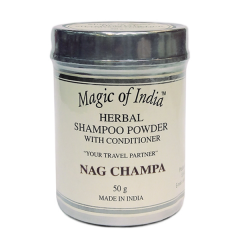 сухой шампунь-кондиционер Наг Чампа (Herbal Shampoo powder Nag Champa Magic of India), 50 грамм