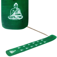подставка для ароматических палочек Будда цвет зелёный