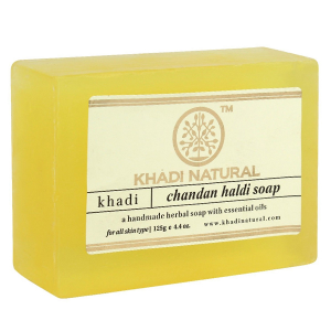 мыло Сандал и Куркума Кхади (Chandan Haldi soap Khadi), 125 грамм