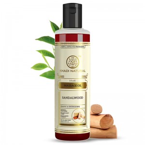 массажное масло Сандаловое дерево Кхади (Herbal Massage oil Sandalwood Khadi Natural), 210 мл