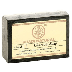 мыло Древесный уголь Кхади (Charcoal soap Khadi), 125 грамм