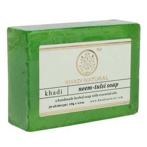 мыло Ним и Туласи Кхади (Neem Tulsi soap Khadi), 125 грамм
