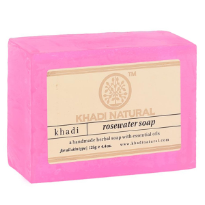 мыло Розовая вода Кхади (Rosewater soap Khadi), 125 грамм