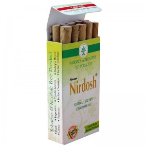 Нирдош безникотиновые сигареты с фильтром (Nirdosh Maans), 10 сигарет
