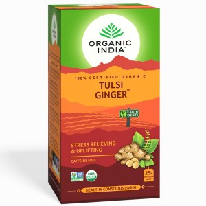 Чай Тулси Имбирь Органик Индия (Tulsi Ginger Organic India), 25 пакетиков