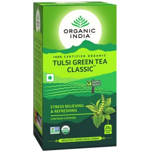 Чай Тулси Зелёный чай Органик Индия ( Tulsi Green Tea Organic India), 25 пакетиков