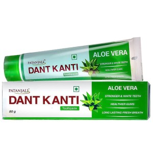 зубная гель-паста Дант Канти Алое Вера Патанджали (Dant Kanti Aloe Vera Patanjali), 80 грамм